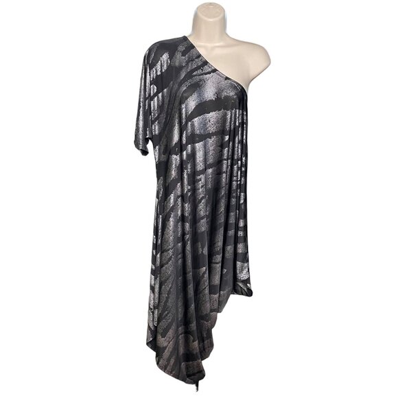 Ashley Stewart One Shoulder Dress Asymmetric u Party Evening Cocktail Size 18 20 - Picture 1 of 7
